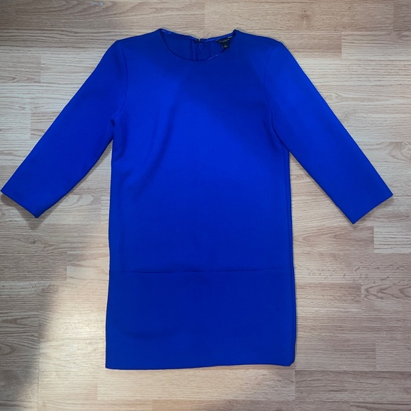 Ann Taylor Royal Blue Mini Shift Crew Neck Dress - Picture 1 of 6
